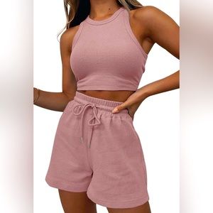 2 Piece Lounge Matching Set. Size S. Pink.